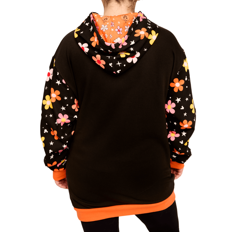 Mickey & Minnie Floral Ghost Glow Unisex Hoodie, , hi-res view 3